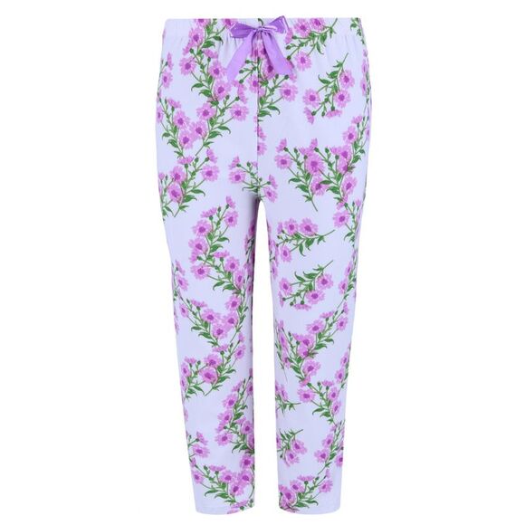 Elegant Emily Women's Floral Capri Sleep Set - Picture 3 of 4